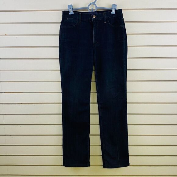 Womens 6 NYDJ Straight‎ Leg Not Your Daughters Jeans Dark Blue Wash 30" Inseam - Picture 1 of 8